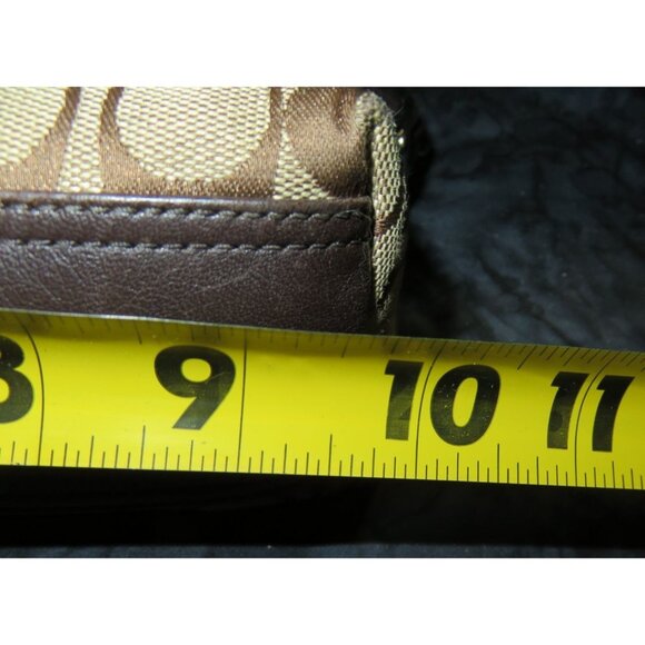 COACH 2005 Hampton Signature Jacquard Python & Suede Demi Baguette Barrel Bag - Picture 13 of 14